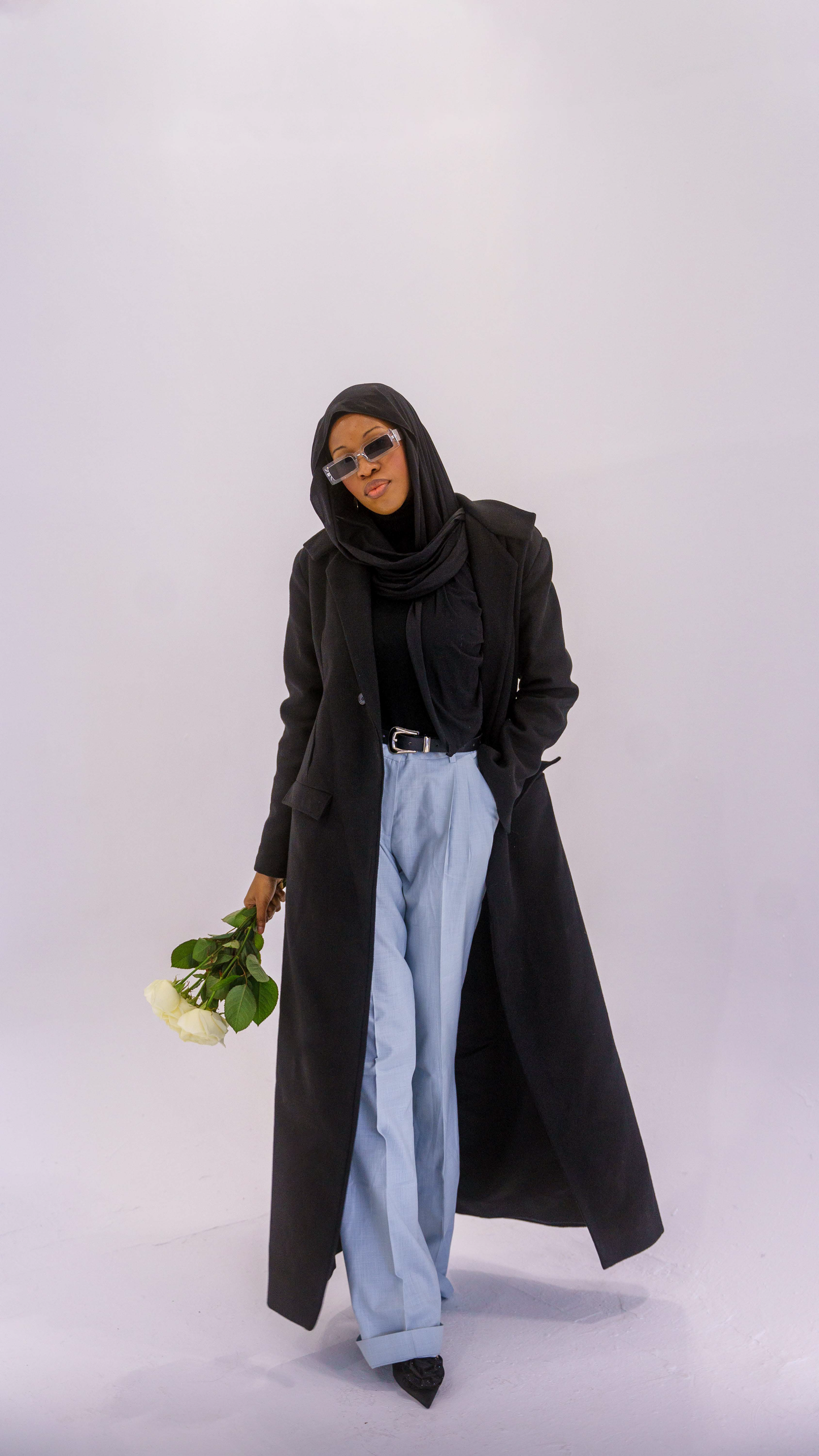 Pantalon en lin Wielki bleue