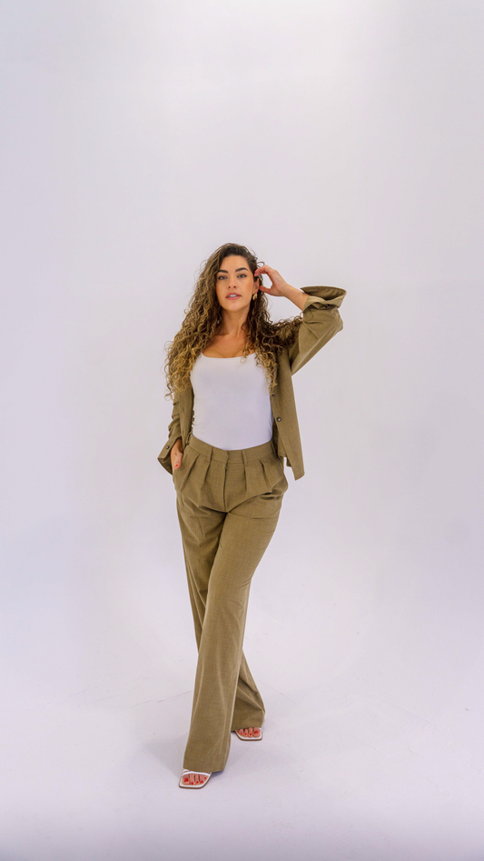 Pantalon en lin Weilki brown